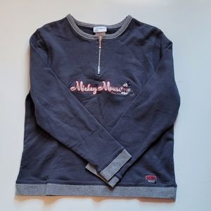 Disney Mickie mouse quarter zip sweatshirt large